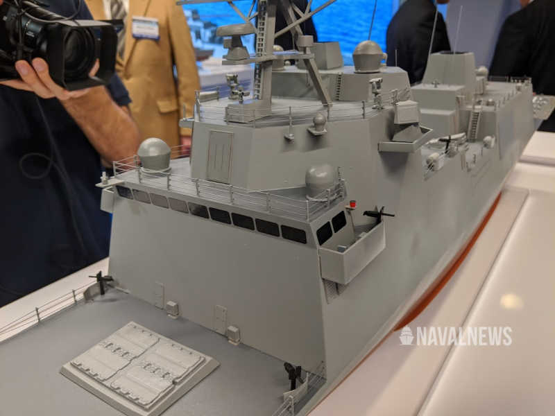 Fincantieri’s FFG(X) scale model at SNA 2020